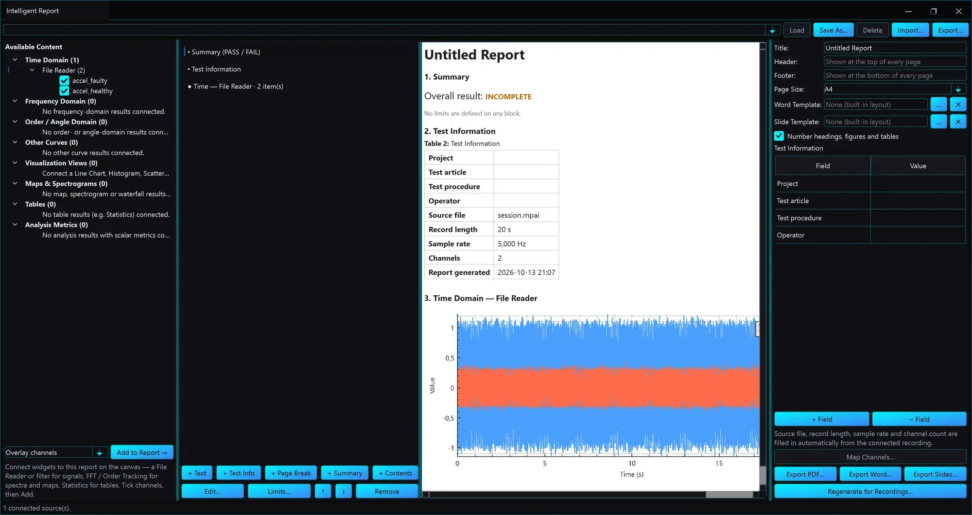 MachinePulseAI masaüstü uygulamasında Akıllı Rapor penceresi